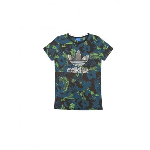 Adidas Originals Floral Graphic Black Dress – Retro Streetwear Style